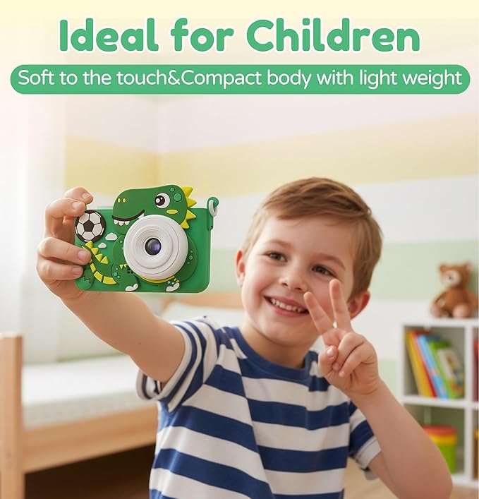 Kids Camera for Boys with Tripod & 32GB Card, 1080P HD Toddler Digital Video Camera, Portable Travel Toys Best Birthday Festival Gifts for Boy 3 4 5 6 7 8 9 10 Year Old