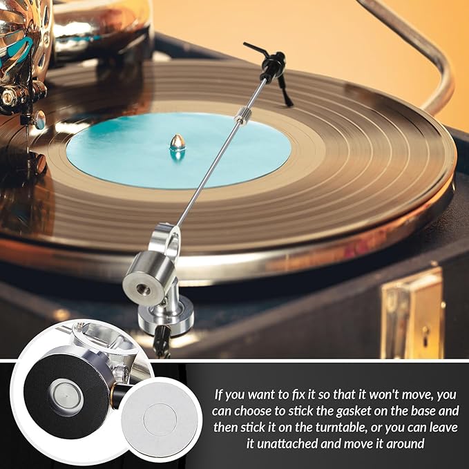 2 Set Vinyl Record Cleaning Arm Anti-static Brush for Records Cleaner Antistatic LP Cleaning Brush with Carbon Fiber Center Bristles for Turntables LP Accessories