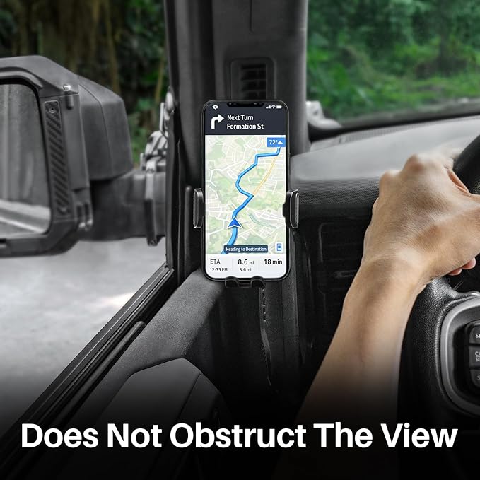 Car Phone Holder – Car Phone Mount for Ford Bronco Accessories, 360° Rotating Smartphone Stand for Ford Bronco 2021-2025, Driver Side