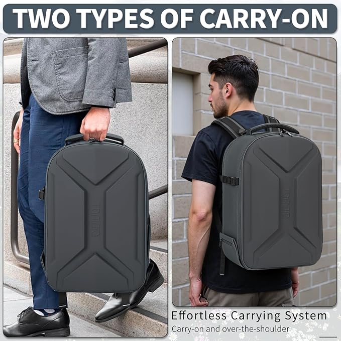 Camera Backpack, Hardshell DSLR Photography Camera Bag with Rain Cover, Waterproof Hard Shell Camera Case with Tripod Holder & 15.6" Laptop Compartment Compatible with Canon/Nikon/Sony/DJI Mavic Drone