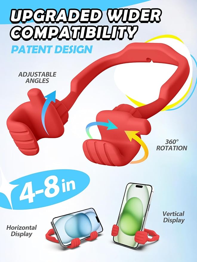 Easter Basket Stuffers for Teens Girls Adults Women Cell Phone Holder: Adjustable Thumbs Up Phone Stand Gift for Kids Teenage Wife Mom Men Boy Grandma Funny Gadgets Trend Stuff Ideas Easter Gifts
