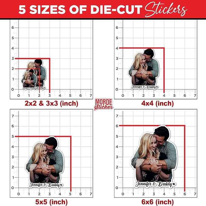 Custom Photo Sticker, Personalized Stickers with Image Picture Customized Your Own Photo Die Cut Waterproof Vinyl Sticker for Laptop Water Bottle Phone Case Merchandise Decor Decal Gift Idea Pet