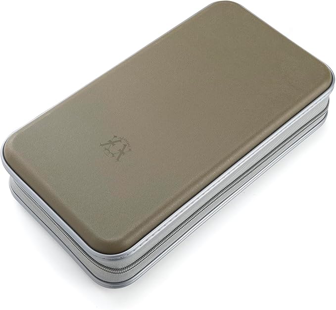 Alavisxf CD Case, 96 Capacity Hard Plastic DVD Disc Storage Case Holder with Zipper - Portable CD DVD Organizer for Car, Home, Travel (Olive Green)
