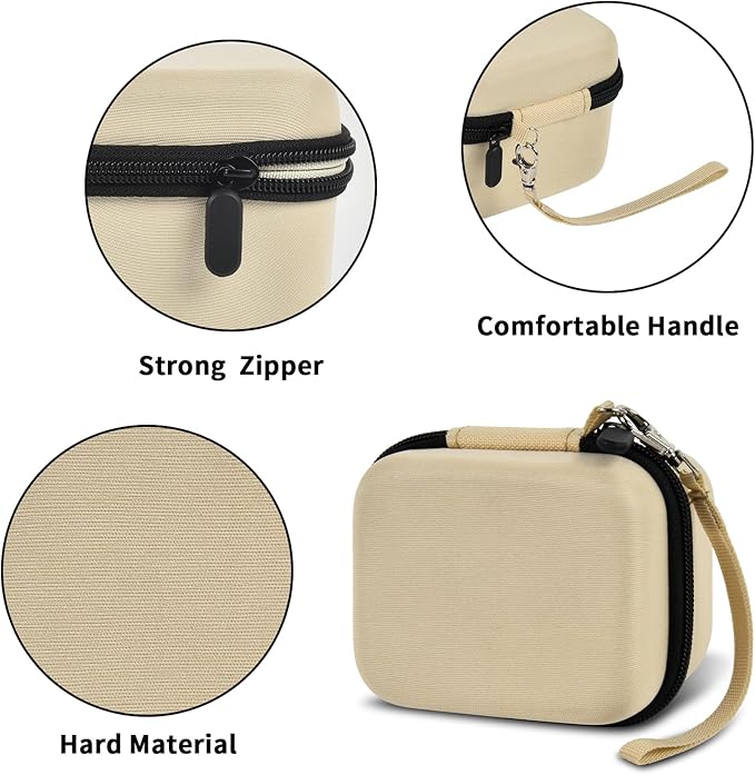 ANKHOH Case for Dylanto/for DUDUDRAGON/for Yehtta/for Gofunly/for LETSHAH Kids Camera Instant Print, 1080P Kid Cameras Storage Organizer Gifts Bag for Printing Paper and Toy Accessories,Beige-Only Box