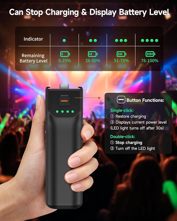 LKTOP Pocket 3 Battery Handle+Selfie Stick for DJI Osmo Pocket 3, Xtra Muse Accessories 5000mAh Fast Charger 22.5W Portable Power Stick Grips 6hr Battery Life (Charging Time: 30min Camera, 80min Self)