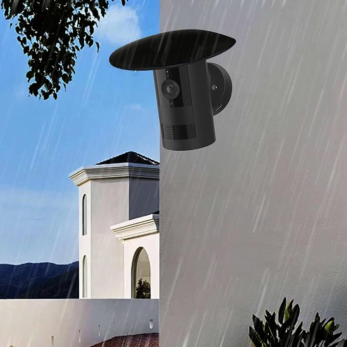 2PCS Sun Rain Shade Camera Cover Compatible with Ring Outdoor Cam Plus, Rain Shade Cover, Camera Shield for Resistant UV, Weatherproof, Snowproof, Easy to Install (Black)