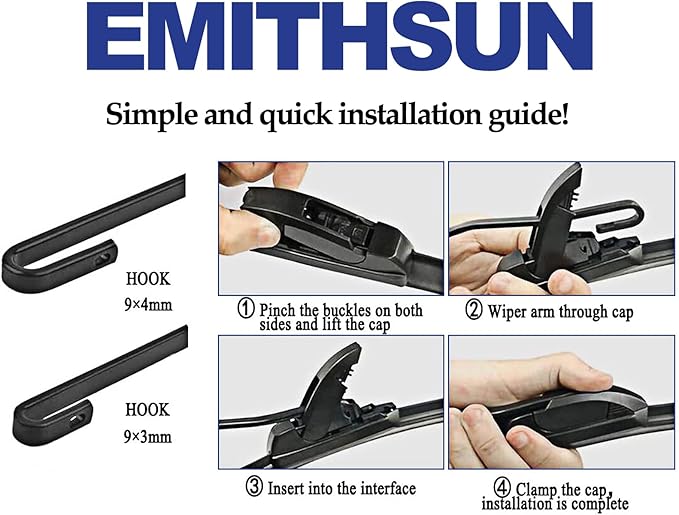 OEM QUALITY 22" + 22" Premium All-Seasons Stable And Quiet Windshield Wiper Blades(Set of 2)