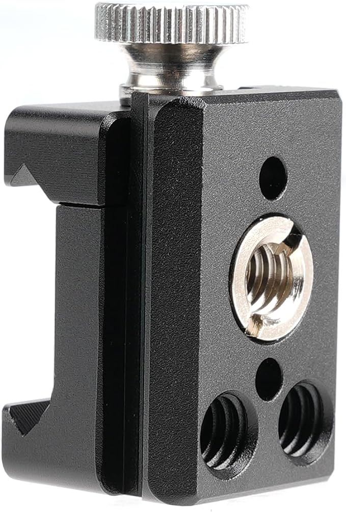 FocusFoto Quick Release NATO Clamp with 1/4" Threaded, 3/8" ARRI Locating Hole for NATO Rail Silder Camera Cage Stabilizers, Compatible with DJI Ronin RSC2, RS3, RS3 Pro, RS3 Mini, RS4, RS4 Pro Gimbal