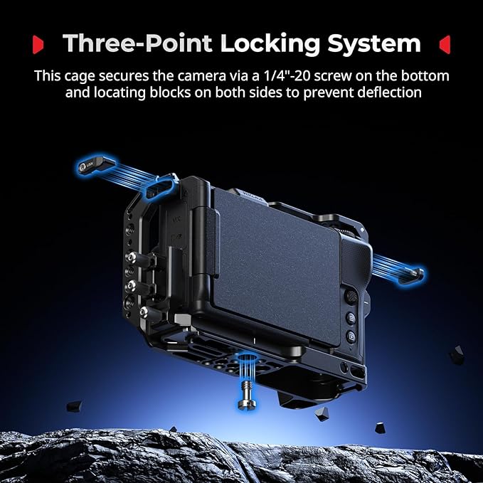 SmallRig ZR Camera Cage Kit for Nikon ZR, Full Cage with Rotatable NATO Rail Side Handle, Top Handle for ARRI and Cable Clamp for HDMI, Built-in Cold Shoe and Quick-Release Plate for Arca - 5468
