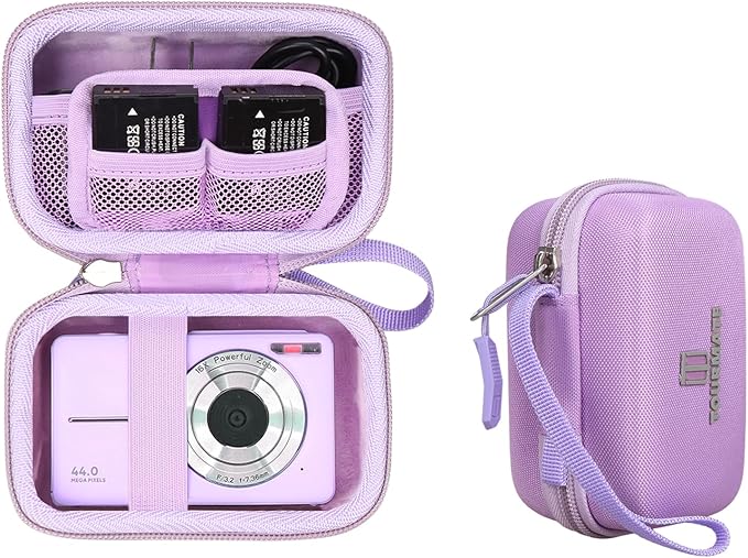 Hard Storage Case for CAMKORY/VAHOIALD/QONGUDS/Canon PowerShot 180 190/Sony DSCW800 830 Digital Camera Case Only (Purple)