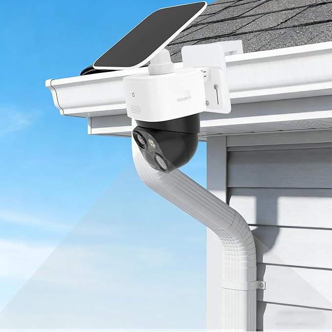 Gutter Mount Bracket Compatible with Eufy SoloCam S340/SoloCam E30/SoloCam E42/Eufy 4G LTE Cam S330,Solar Security Camera,No Drill Installation Camera Gutter Mount for Outdoor,2 Pack