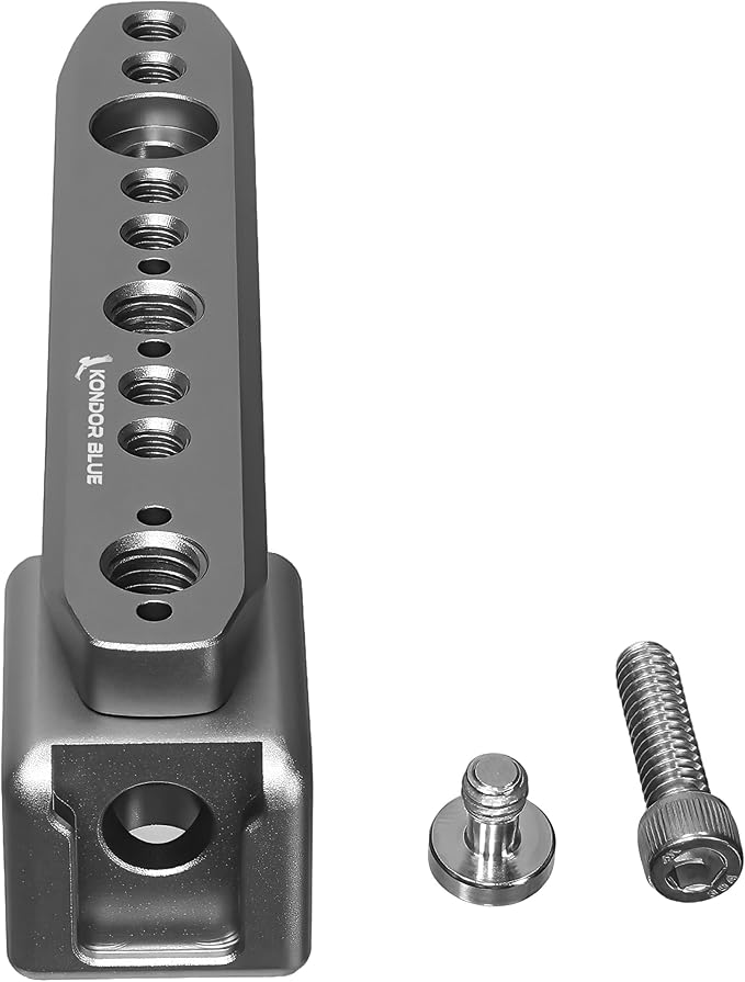 KONDOR BLUE FX3 / FX30 XLR Handle Extension Compatible with Sony | Lightweight Aerospace Grade Aluminum | Add Multiple Mounting Points and Grip Length | Space Gray