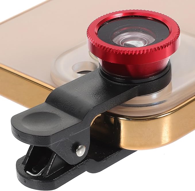 FRCOLOR 3-in-1 Smartphone Camera Lens Kit Wide Angle Macro Fisheye Lenses Universal Clip-on Phone Lens Set Mobile Photography Black Clip for Mobile Device Users