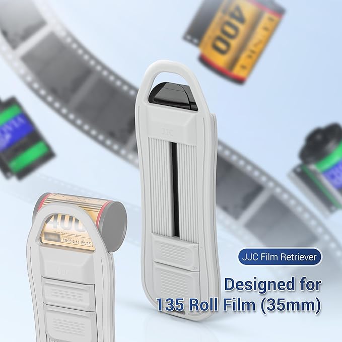 JJC 35mm Film Retriever Picker Tool, 135 Film Leader Extractor, Safe & Easy to Use in Daylight, for 35mm Film Canister with Lanyard