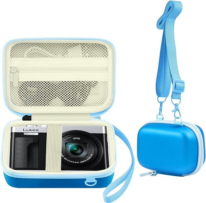Leayjeen Digital Camera Case Compatible withLUMIX ZS99/ LX10/ ZS80/ ZS100/ ZS70/ ZS200/ ZS60 4K Digital Camera,Compact Digital Camera-Blue(Case Only)