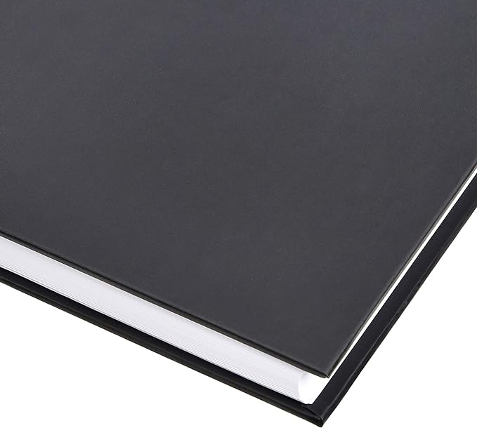 Amazon Basics Professional Journal, 10.5X7.5 inches, Black, 2-Pack