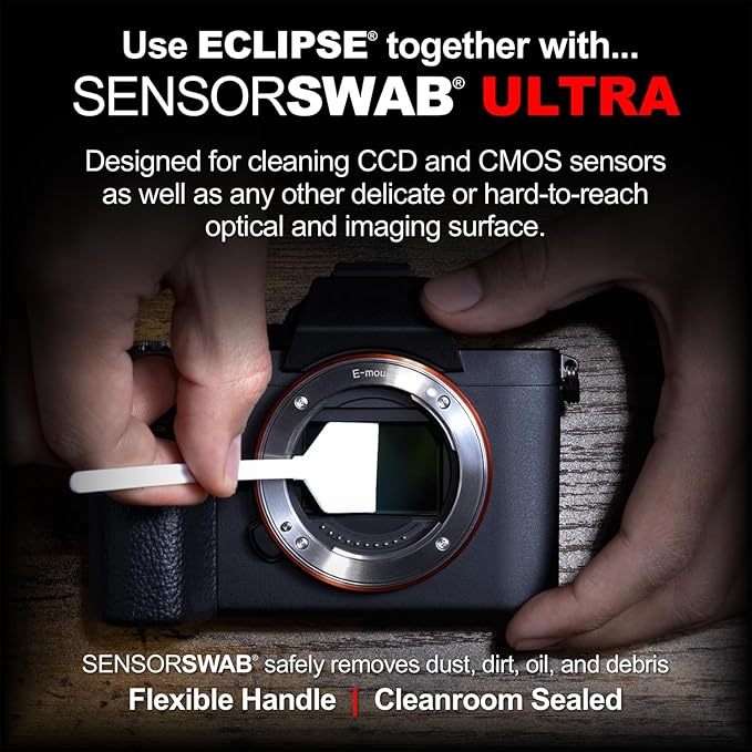 Eclipse Optic Cleaner for Sensors and Lenses - Digital Sensor Cleaner Solution - Camera Cleaning Fluid for Lenses, Sensors, Cameras, Binoculars, and Other Optical Products - Dropper Tip (15ml) - 0.5oz