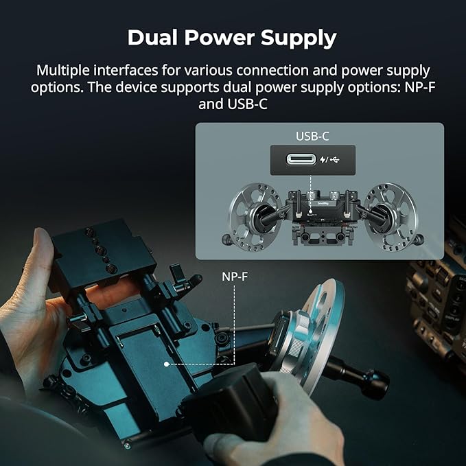 SmallRig Gimbal Control Wheels for DJI RS2 / RS 3 Pro/RS 4 / RS 4 Pro | Intuitive Control | Adjustable Damping | Dual Power Supply, for Heavy Duty Tripod - 4525