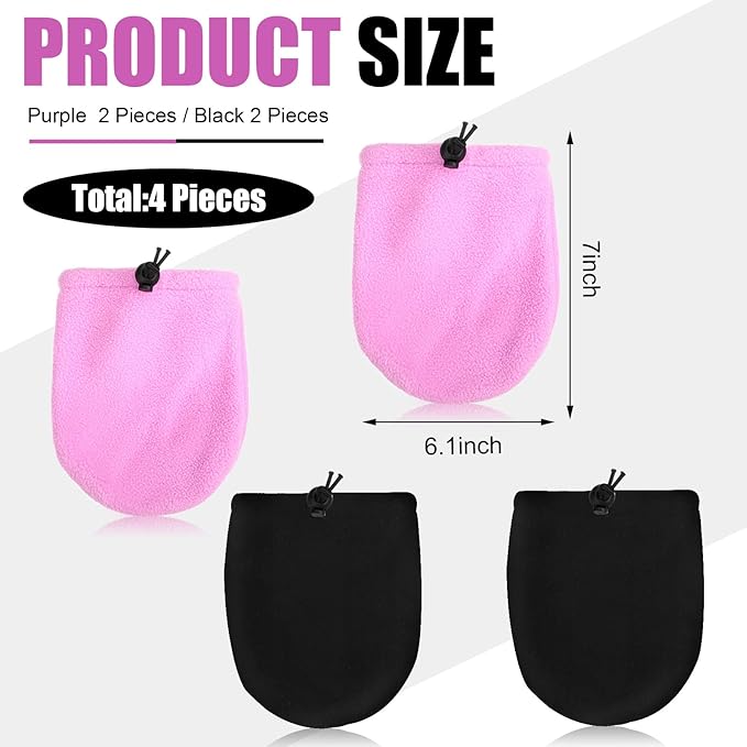 Cast Toe Socks for Women Men 4 Pack Cast Toe Cover Nonslip Protector to Keep Warm, Fits Ankle, Leg and Foot(Purple, Black)