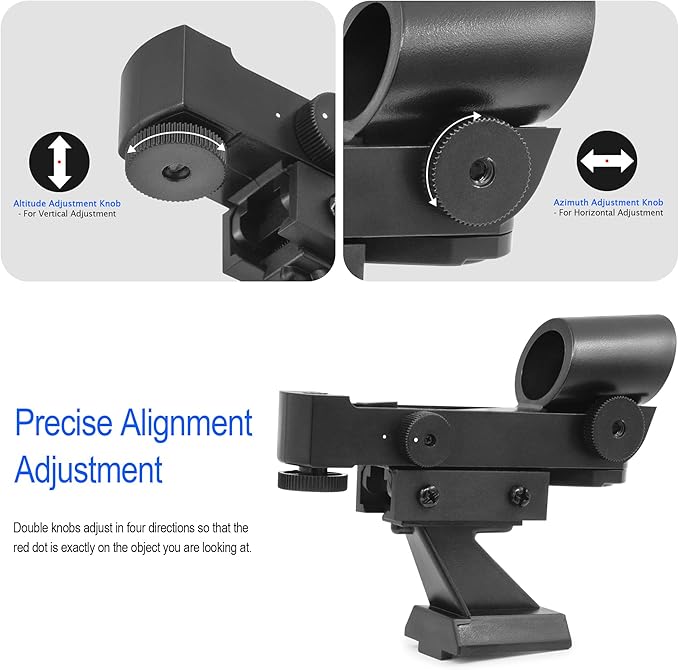 Astromania StarPointer Finderscope for Astronomical Telescopes Reflex Viewfinder, Red Dot Finder Scope Sight Telescope Accessories with Slide-in Bracket Compatible for Universal Dovetail Mounting Base