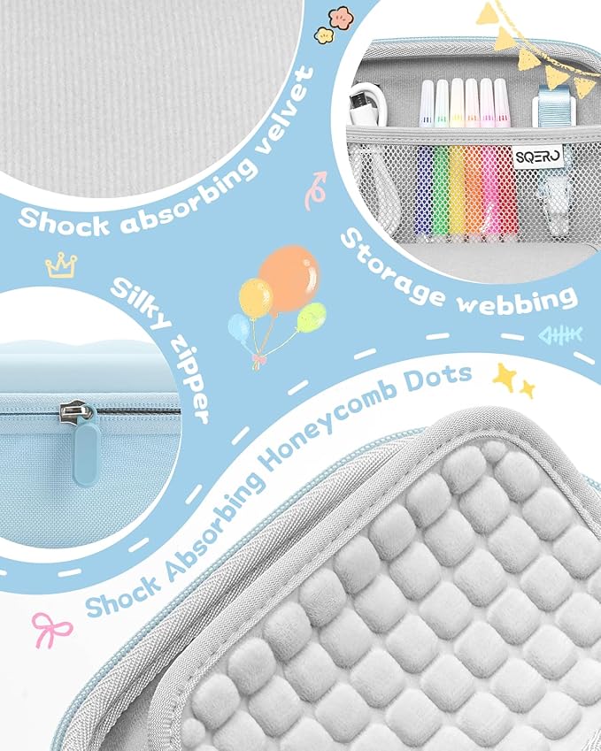 Kids Camera Instant Print Case for ESOXOFFORE, Dylanto, Cimizi,DUDUDRAGON etc - Shockproof Protective Travel Storage Bag with Handle, Cute Gifts for Girls Boys