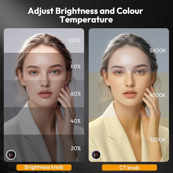 ULANZI VL-81 Camera Phone Selfie Light with Clip & Cold Shoe, 3200K-5600K CRI95 3000mAh Bi-Color Portable LED Video Light for iPhone, Cameras, Laptop, Selfie, Vlog, Filming, Video Conference, Webcam