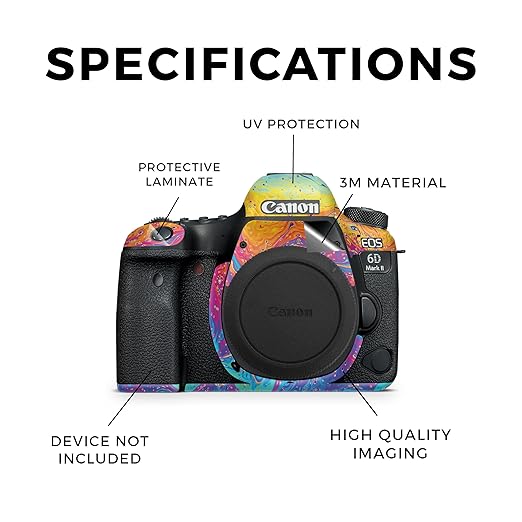 Camera Skin Compatible with Canon EOS 6D Mark II Camera (2017) - Paint Currents - Premium 3M Vinyl Protective Wrap Decal Cover - Easy to Apply | Crafted in The USA by MightySkins