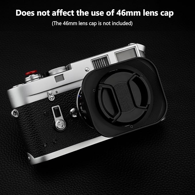 Haoge LH-ZV03 Square Metal Lens Hood for Carl Zeiss Distagon T* 21mm f2.8 ZM, C Biogon T* 21mm f4.5 ZM, 25mm f 2.8 ZM, 28mm f2.8 ZM, C Sonnar T* 50mm f1.5 ZM Lens
