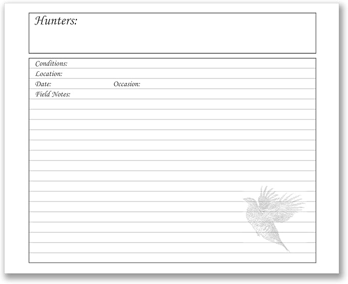BookFactory Hunting Journal Hunter's Log Book Notebook - 96 Pages, Brown Bonded Leather Cover, Section Sewn Hardbound, 8 7/8'' x 7'' (Made in USA)