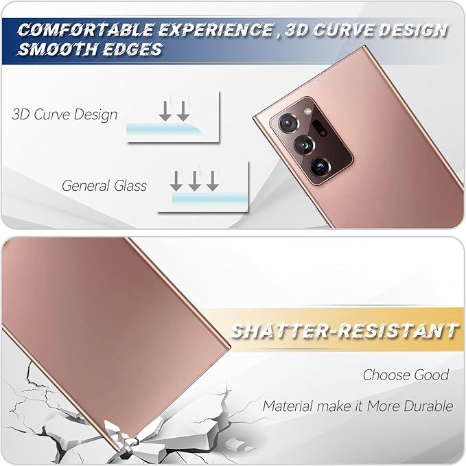 Back Cover for Samsung Galaxy Note 20 Ultra 5G Back Glass Replacement for Samsung Galaxy Note 20 Ultra Rear Glass Replacement Battery Cover Door Accessories (Bronze)