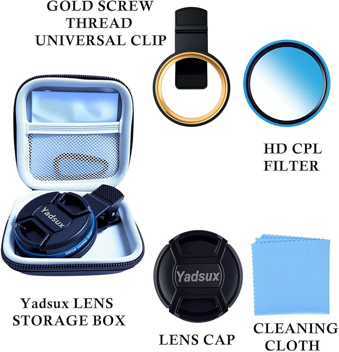 52mm Clip-on CPL Polarizing Filter for Phone.