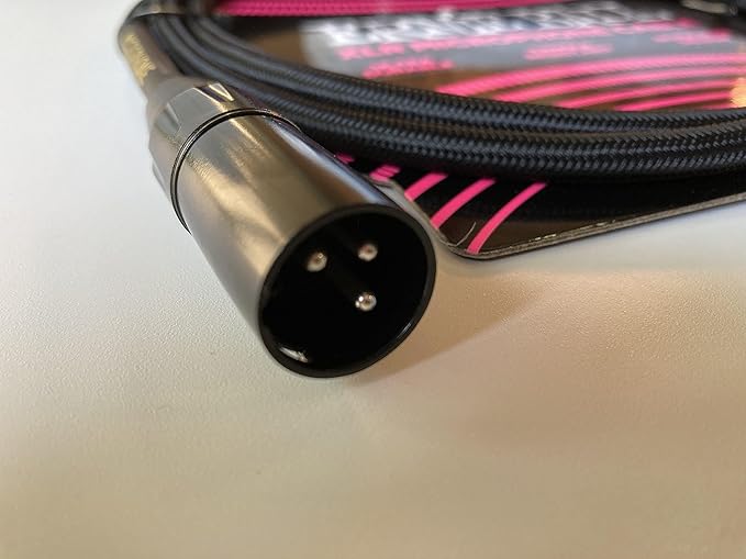 Ernie Ball Braided XLR Mircrophone Cable, 15ft, Black (P06391)