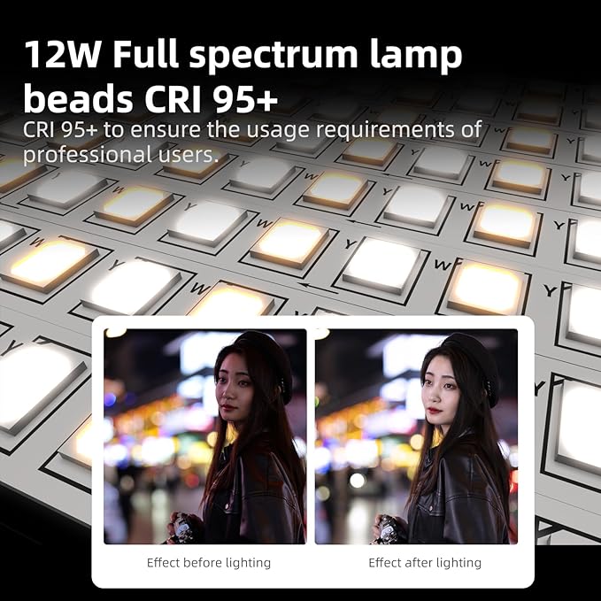 INKEE GC12 12W Bi-Color Handheld Inflatable Light LED Tube Light Video Light, 2700K-6500K Portable LED Video Light with Built-in Battery, CRI 95+, for Photography & Video Recording
