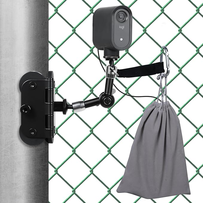 Selens Magnetic Fence Mount Live Streaming Kit for Mevo Start,Gopro, iPhone and Pocket Radar,Two 1/4'' Mount Points Camera Magnet Holder for Gamechanger at Baseballl,Softball Field