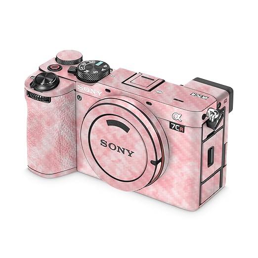 Carbon Fiber Camera Skin Compatible with Sony Alpha 7CR Camera (2023) - Cotton Cloud - Premium 3M Vinyl Protective Wrap Decal Cover - Easy to Apply | Crafted in The USA by MightySkins