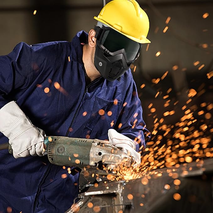 Mask for Welding and Cutting with Anti-Glare Welding Helmet, Anti-Dust, Large Viewing Welding Hood