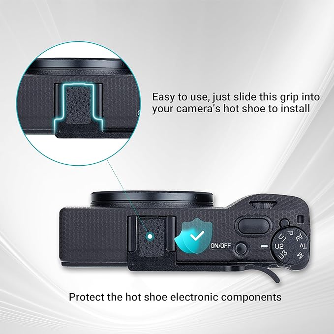 JJC Deluxe Metal Thumb Up Grip for Ricoh GR IIIx HDF GR IIIx GR3x GR III GR III HDF GR3 Cameras, Hot Shoe Thumb Rest Support Grip for Stable and Safe Hand Hold, Not Affect The Use of Camera Buttons