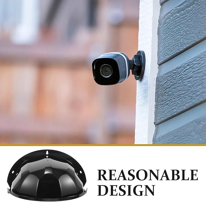 OSOLADY Security Camera Rain Cover Outdoor Waterproof Plastic Protector Shield for Black Weatherproof Shield for Outdoor Monitoring