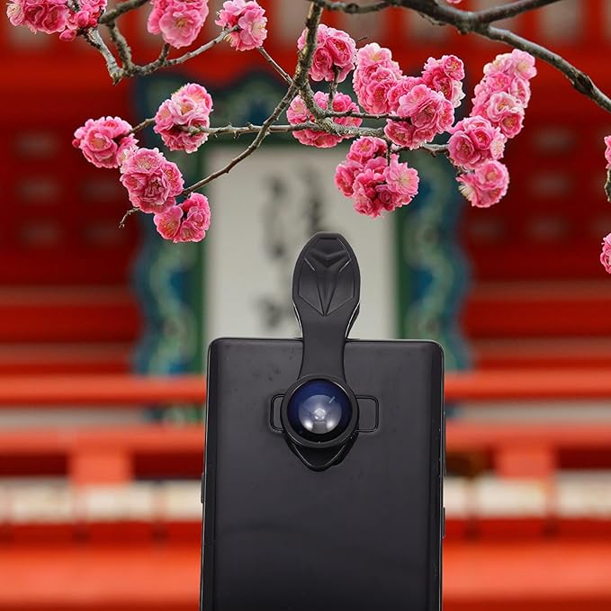 Kisangel 10-in-1 Multifunctional Clip-on Phone Camera Lens Kit, Wide Angle and Macro Lenses Compatible with Smartphones, Black External Mobile Phone Lens Set for Photography Enthusiasts