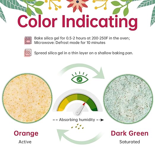 Silica Gel Flower Drying – 7 LBS Flower Drying Silica by Reusable, Color Indicating Silica Gel Beads for Drying Flowers, Silica Sand Flower Drying for Wedding Decoration, Resin Mold, Graduation