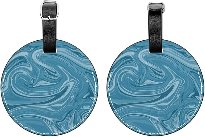 2 Pack Abstact Marble Luggage Tags for Suitcases Leather Luggage Tag 2 Travel Essentials for Women,