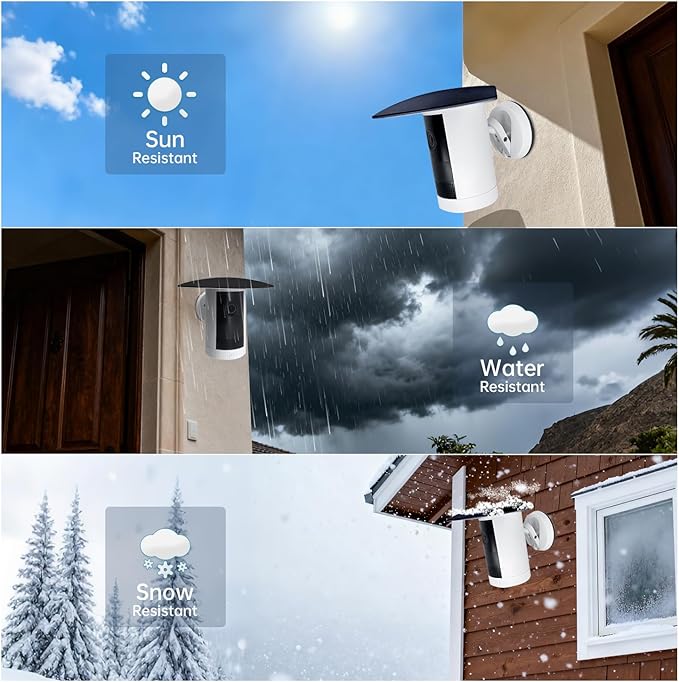 Haoyou Rain Cover for Ring Outdoor Cam Plus and Ring Stick Up Cam, Protects Camera Lenses from Rainwater, Glare, Snow, Sunlight, and UV Rays, Easy to Install and Does Not Obstruct The View (Black)