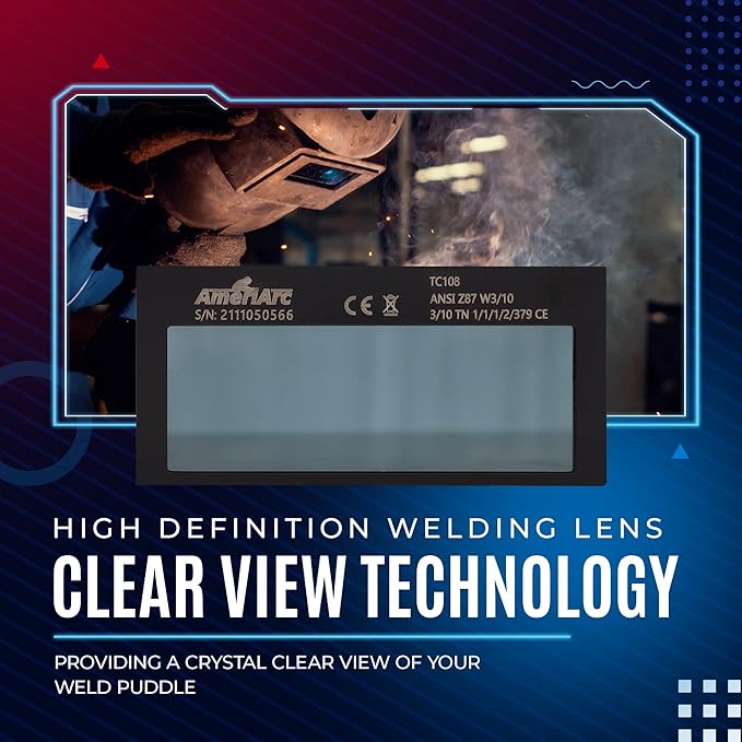Auto Darkening Welding Lens 2x4 with High-Definition Clarity - (Gold Edition) Replacement for Welding Hoods & Helmets - Perfect for TIG Welding - Welding Shade Lens - (Shade 11)