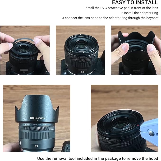 Tulip Flower Len Hood for RF 35mm F1.8 Macro is STM on EOS R6 R5 RP R Camera, Reversible Lens Shade, Compatible with 52mm Filters and 52mm Lens Cap