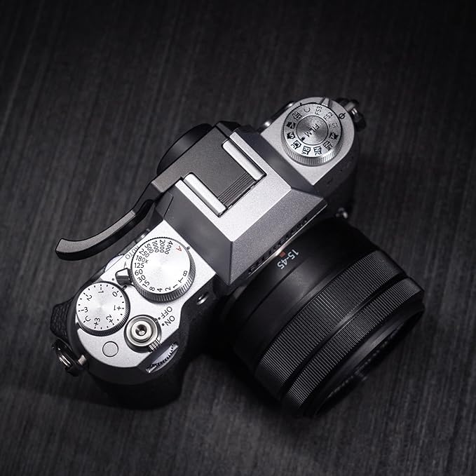 Metal Thumb Up Grip for Fujifilm Fuji X-T50 XT50 Camera, Hot Shoe Thumb Rest Support Grip ，Exclusive Vintage Anti-Slip Pattern, Enhance The camera's Grip Feel (Black)