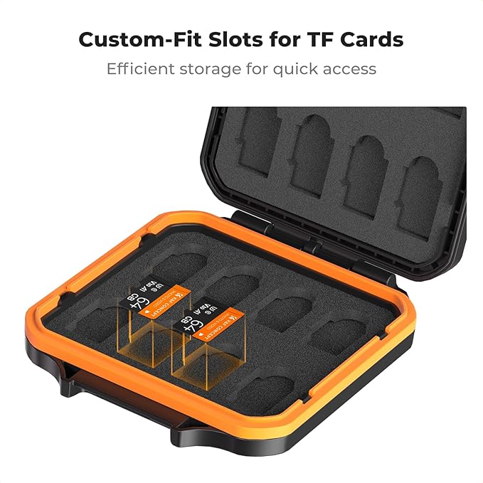 K&F CONCEPT 16 Slots Micro SD Card Case, Card Holder Organizer with Water-Resistant Anti-Shock Dust for Micro SD/SDHC/SDXC/TF