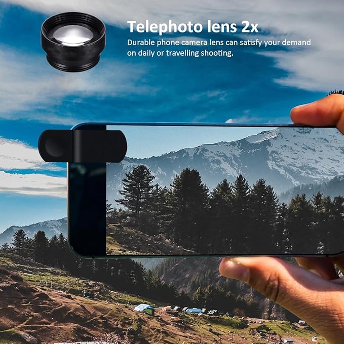 1Set Mobile Phone Lens Camera Lens Kit with Wide Angle Macro Fisheye and More Compatibility for Stunning Photography All Smartphones