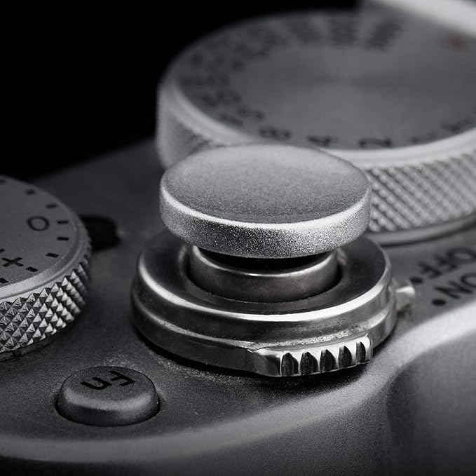 Soft Shutter Release Button (2 Pack/Silver) High-end Concave Camera Shutter Button