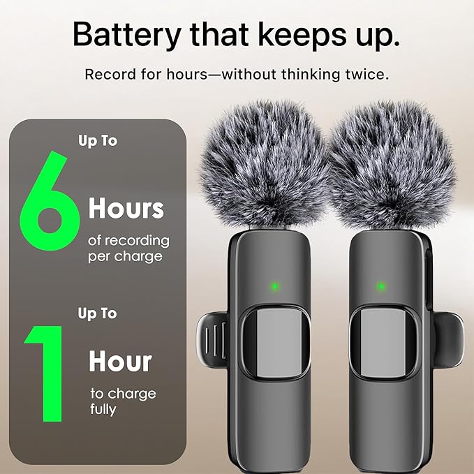 Mini Mic Pro - Professional Wireless Microphone for iPhone, iPad, Lavalier Microphone for Video Recording - iPhone Mic Crystal Clear Recording for Content Creators (iPhone 14 & Below)