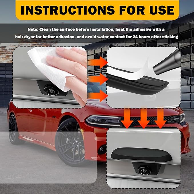 Car Backup Camera Rain Shield,Wider Car Back Up Camera Rain Cover Avoids Rain from Touching Lens,Silicone Car Rear View Cameras Cover with Adhesive Backing Car Accessories(Small:For widths:0.63“-0.9”)